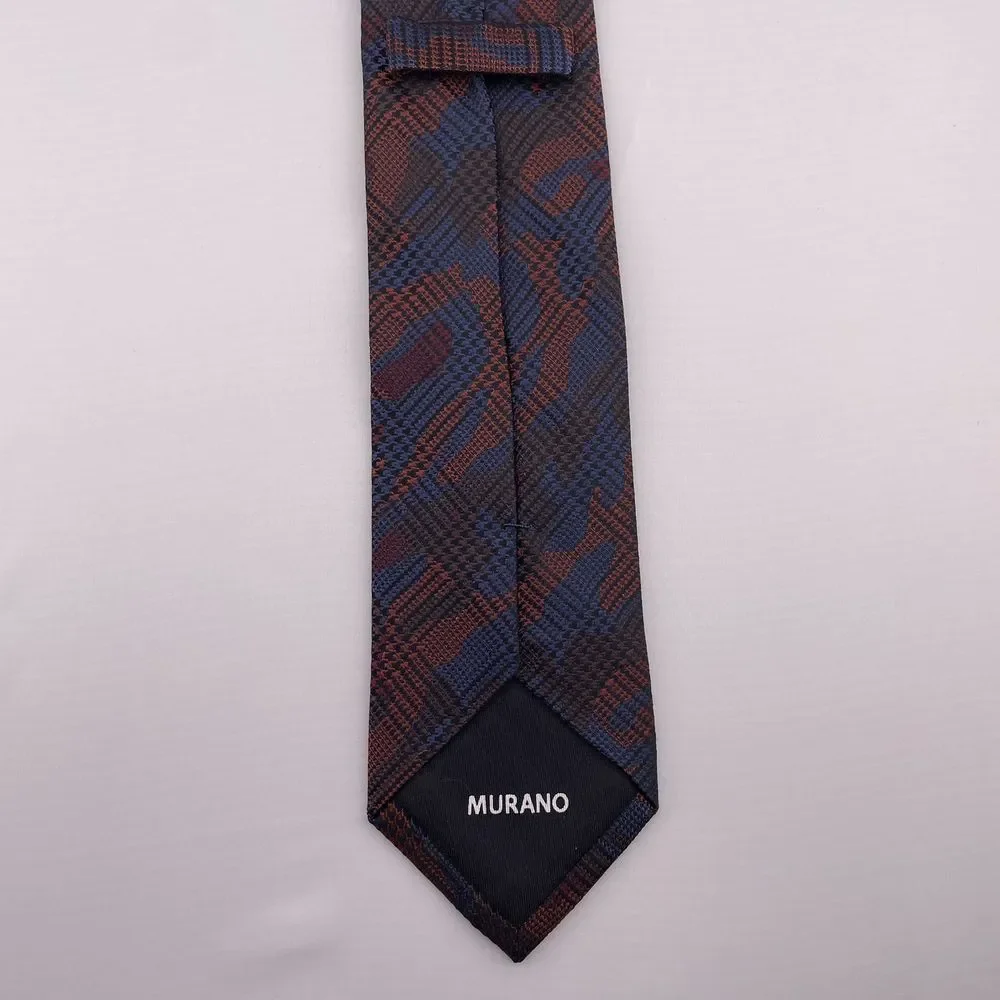 MURANO Men's Designer Silk Necktie Brown Gray Camouflage‎ China 61